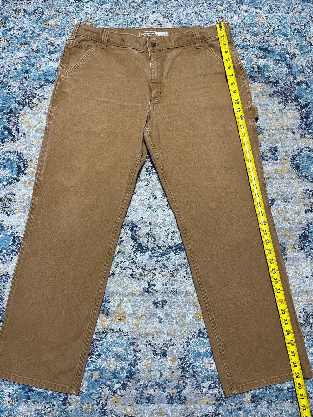 Carhartt Men's Rugged Flex Relaxed Fit Duck Utility Work Pants in size 38x30 - Picture 9 of 16